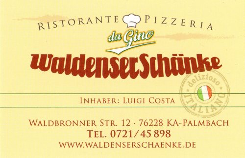 Gaststätte Waldenserschänke Karlsruhe-Palmbach