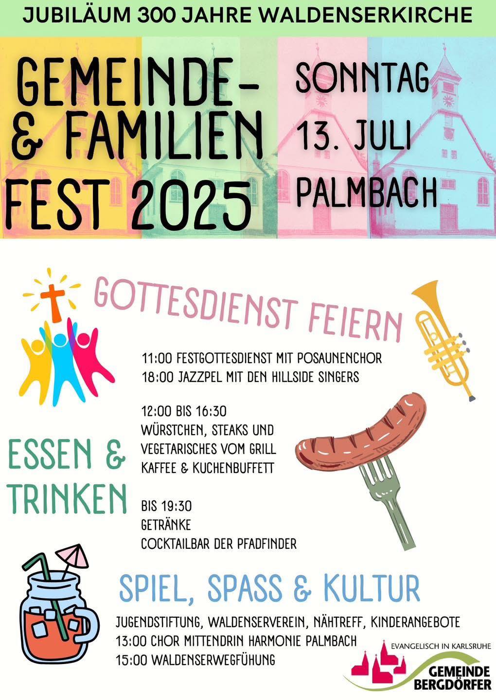 Plakat Gemeindefest Palmbach 2025 Plakat Gemeindefest Palmbach 2025